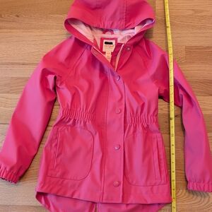 Cat & Jack Pink Raincoat with Hood and Water-Proof Exterior